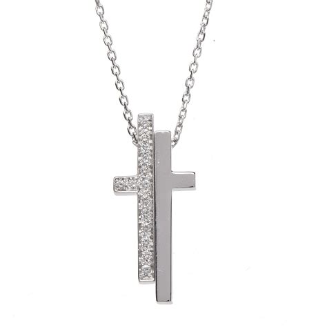 gucci white gold cross pendant|authentic Gucci necklace.